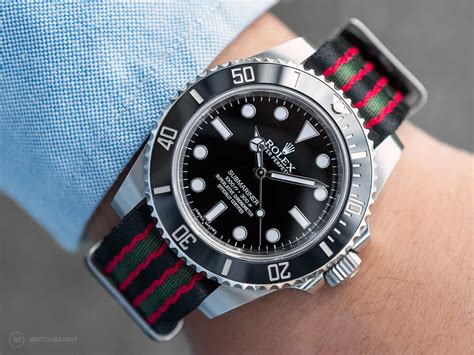 rolex submariner on wrist nato|rolex nato strap for sale.